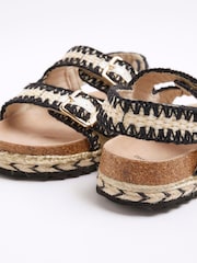 River Island Brown Girls Mono Whipstitch Sandals - Image 5 of 5