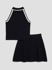 River Island Black Girls Button Top & Skirt set - Image 2 of 4