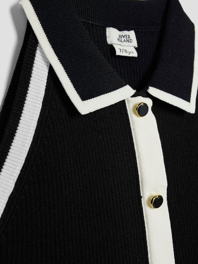 River Island Black Girls Button Top & Skirt set - Image 3 of 4