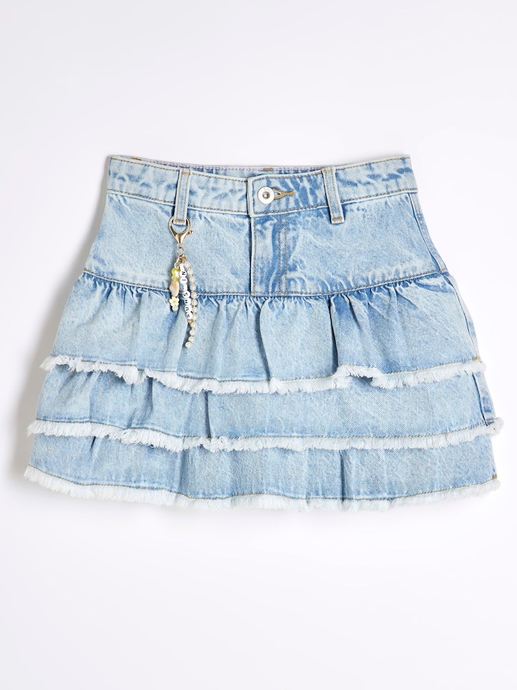 River Island Blue Girls Denim Rara Skirt - Image 1 of 4