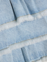 River Island Blue Girls Denim Rara Skirt - Image 4 of 4