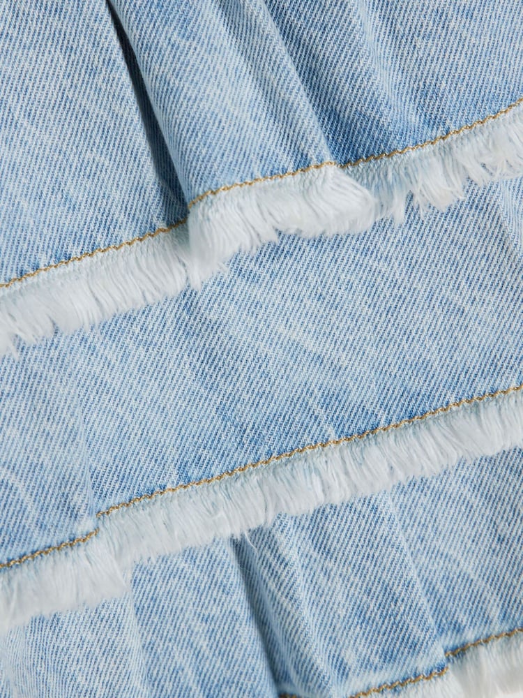 River Island Blue Girls Denim Rara Skirt - Image 4 of 4