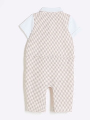River Island Natural Baby Boys Waistcoat Romper Set - Image 2 of 4