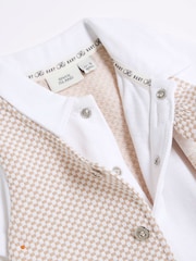 River Island Natural Baby Boys Waistcoat Romper Set - Image 4 of 4