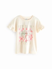 River Island Girls 100% Cotton Frill T-Shirts 2 Pack - Bild 2 von 3