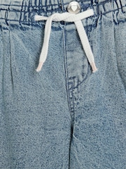 River Island Blue Girls 100% Cotton Denim Wide Leg Jeans - Image 3 of 4