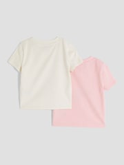 River Island Girls Postcard Print 100% Cotton T-Shirts 2 Pack - Bild 2 von 4