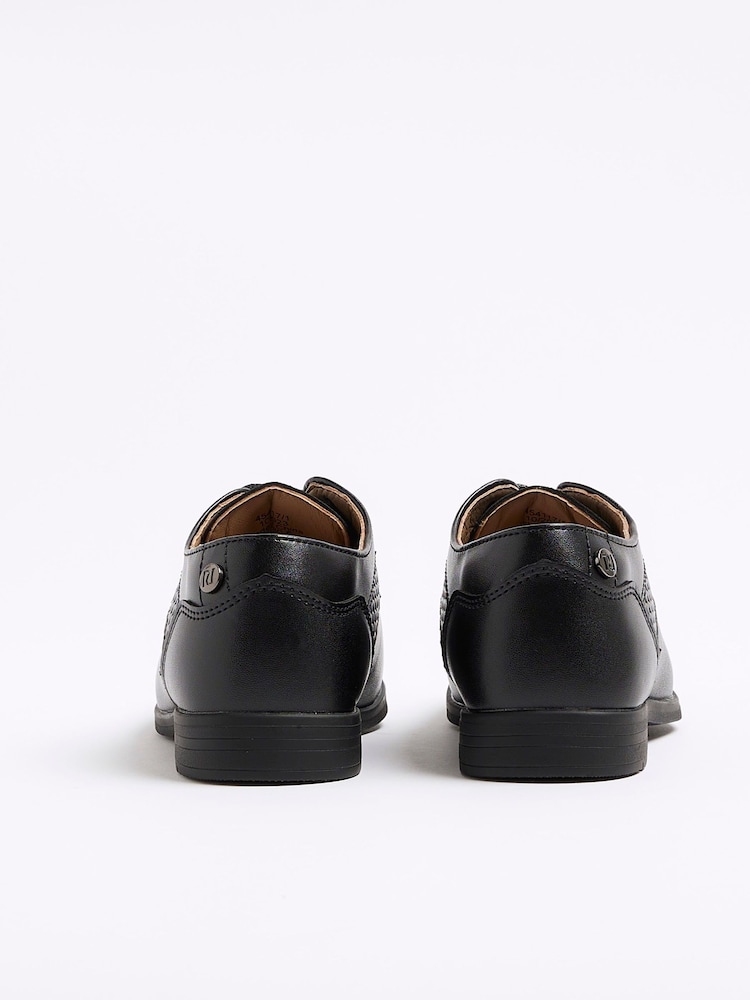 River Island Black Boys Faux Leather Shoes - Image 5 of 5