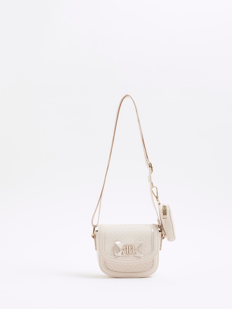 River Island Cream Girls Embossed Bag - Image 1 of 5