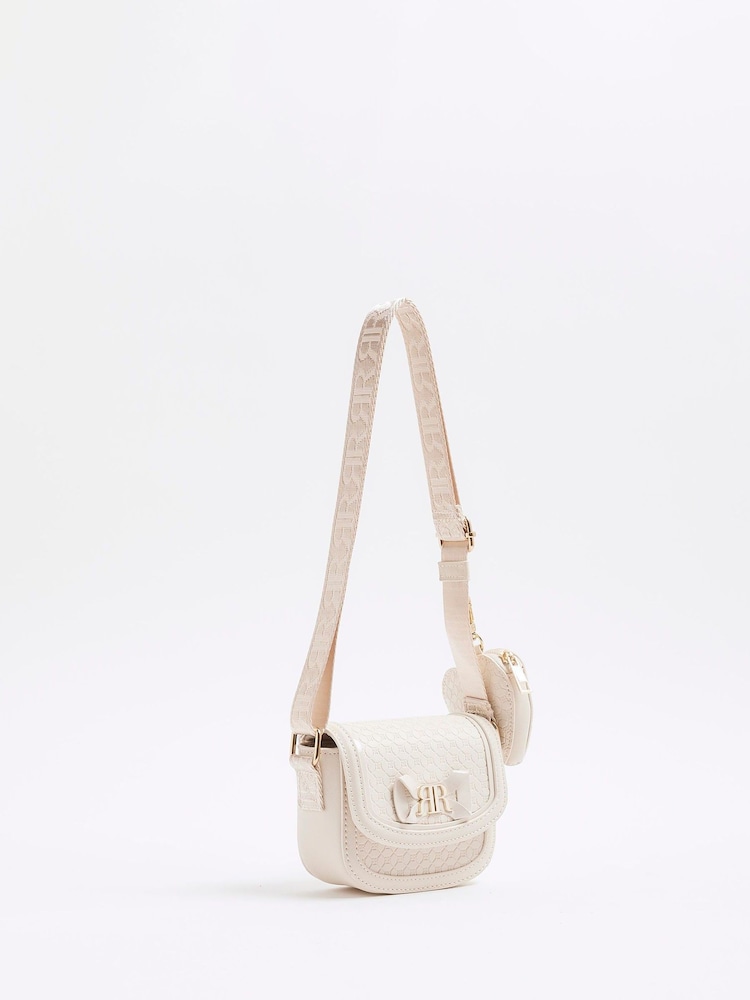 River Island Cream Embossed Bag - Image 3 of 5