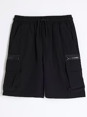 River Island Black Boys Cargo Shorts - Image 1 of 4