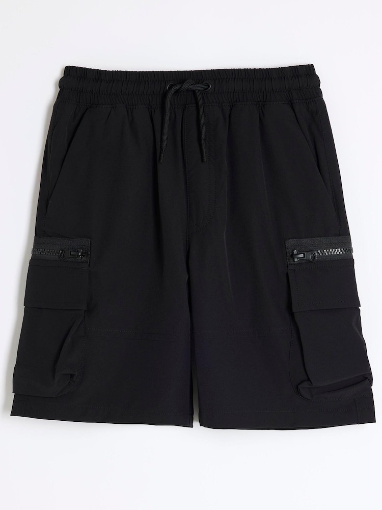 River Island Black Boys Cargo Shorts - Image 1 of 4