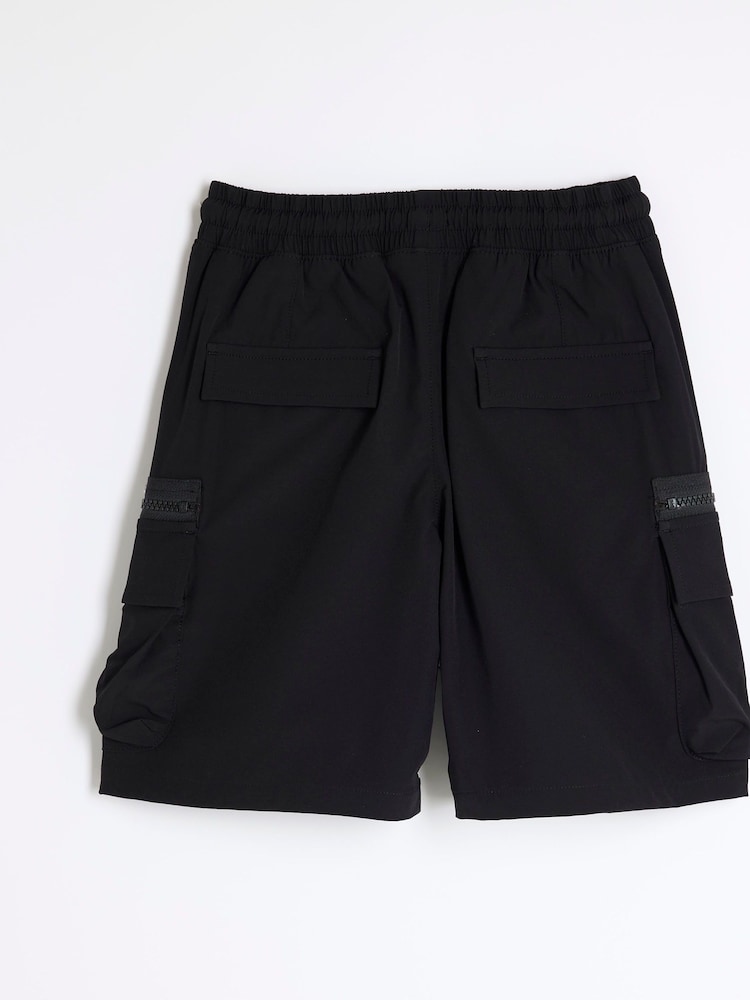 River Island Black Boys Cargo Shorts - Image 4 of 4