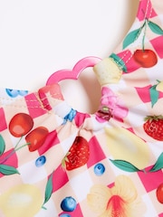 River Island Orange Girls Gingham Fruit Bikini - Image 3 of 4