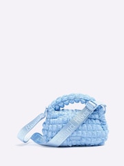 River Island Blue Girls Nylon Scrunch Grab Bag - Image 1 of 5