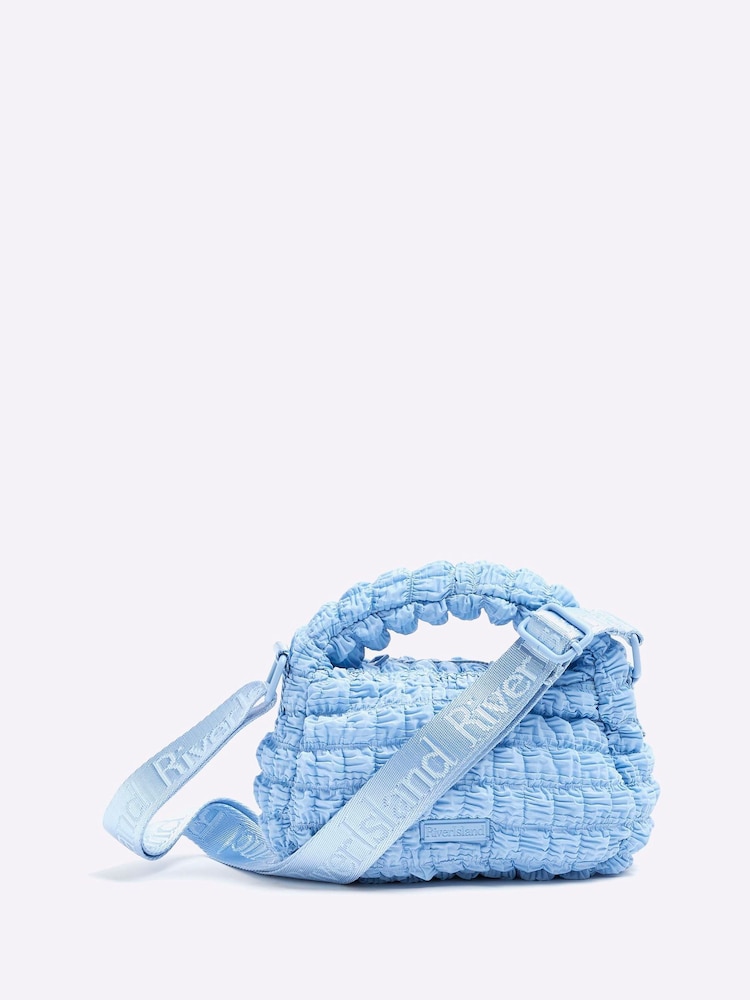 River Island Blue Girls Nylon Scrunch Grab Bag - Image 1 of 5