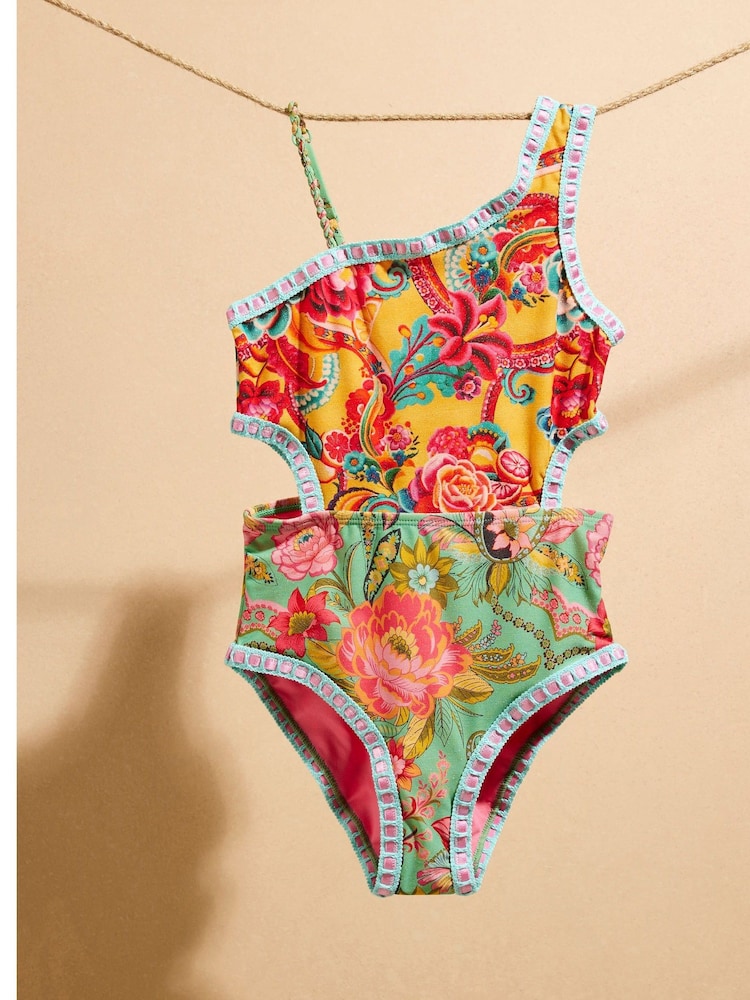 River Island Yellow Girls Cut Out Swimsuit - Image 3 of 3 River Island Yellow Girls Cut Out Swimsuit - Image 3 of 3