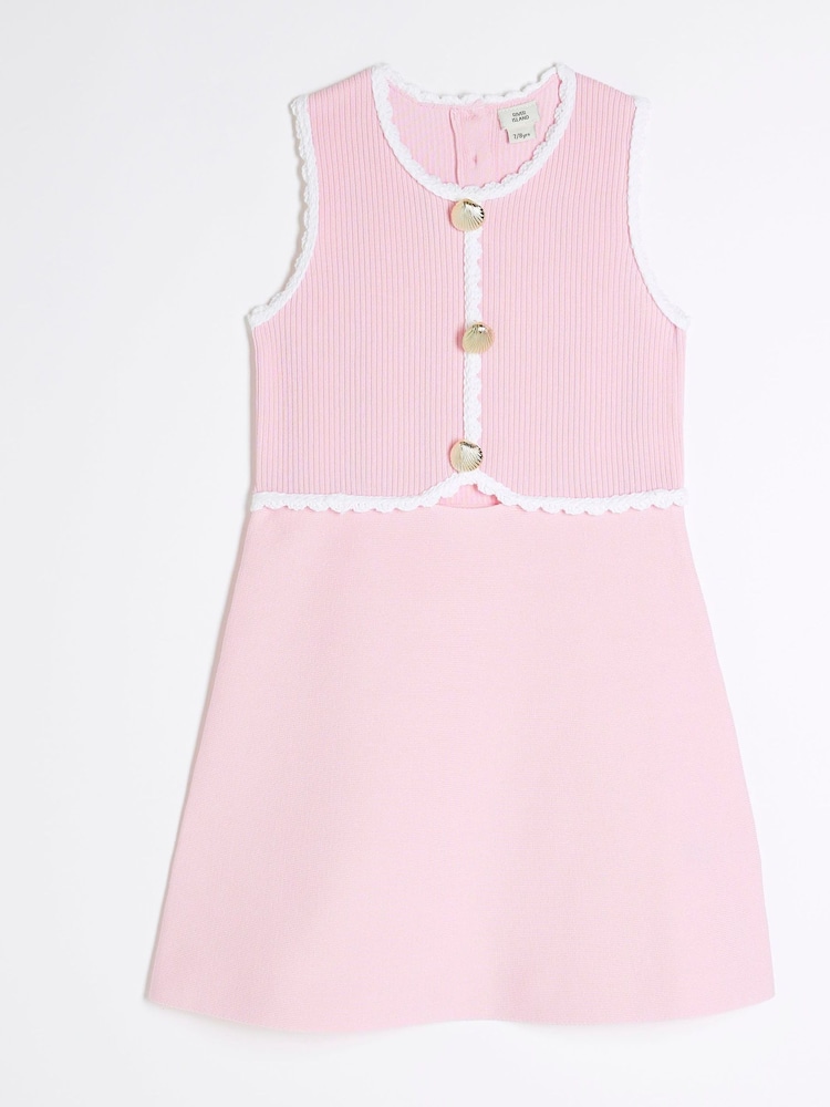River Island Pink Girls Shell Dress - Image 1 of 4