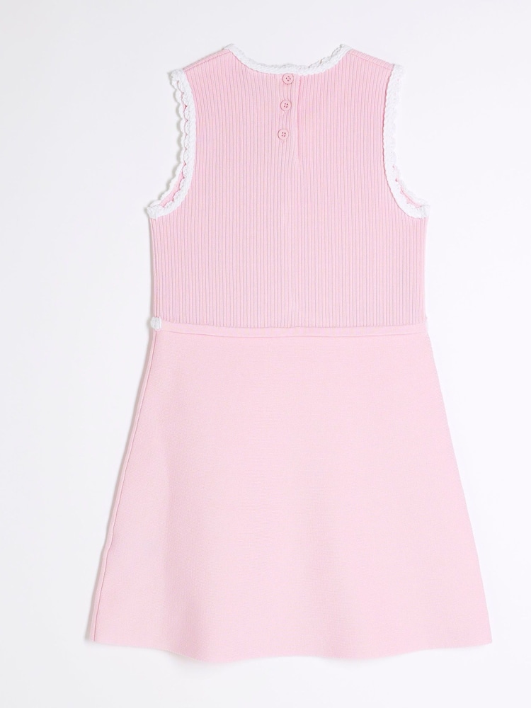 River Island Pink Girls Shell Dress - Image 2 of 4