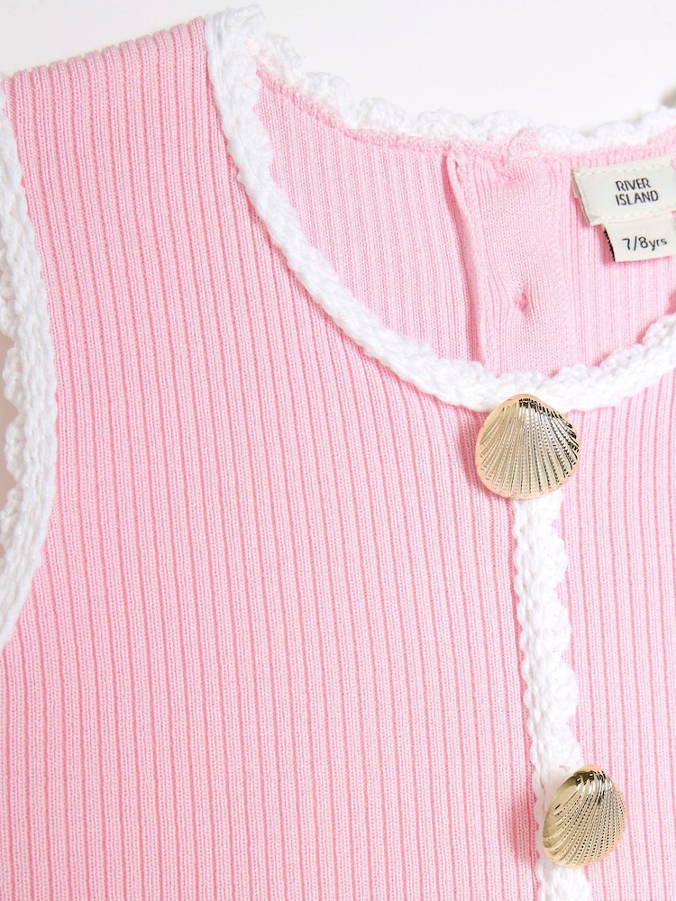 River Island Pink Girls Shell Dress - Image 3 of 4