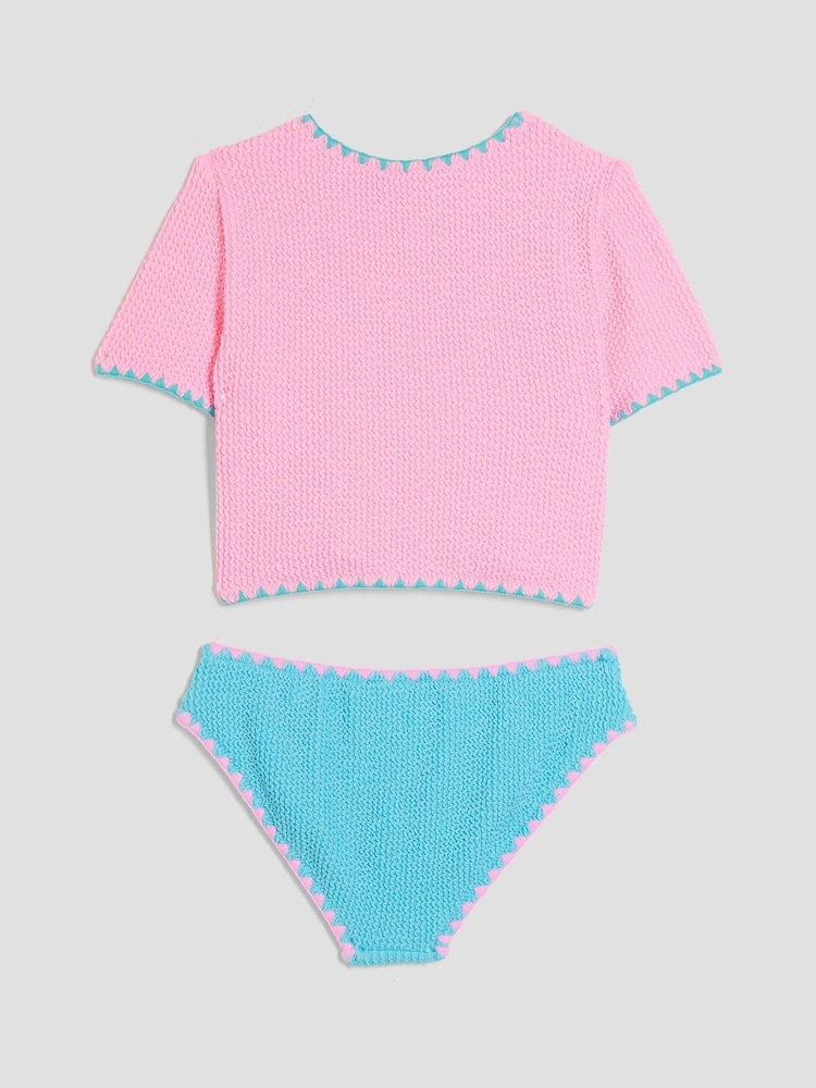 River Island Pink Girls Cherry T-Shirt Bikini - Image 2 of 4