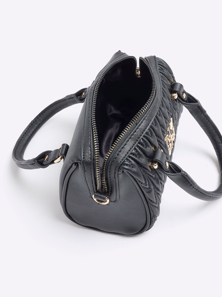 River Island Black Girls Ruched Bowler Bag - Image 5 of 5