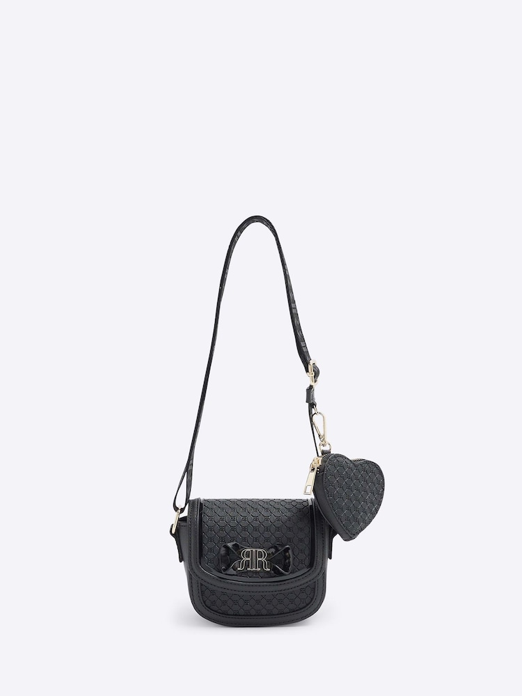 River Island Black Girls Embossed Crossbody Bag - Image 2 of 4