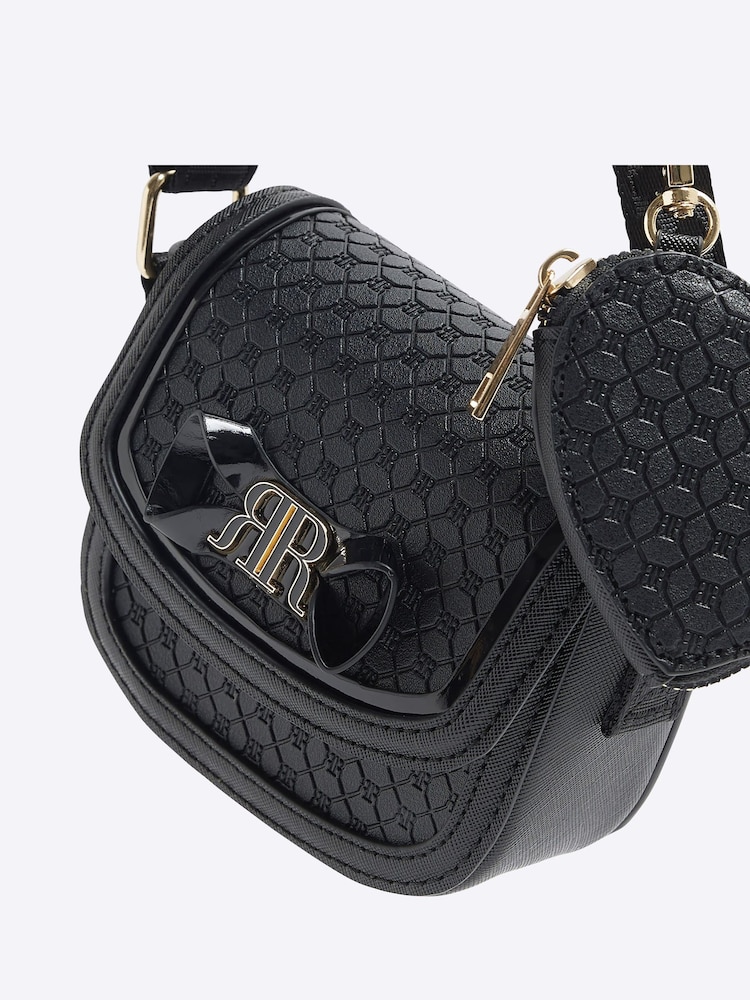 River Island Black Girls Embossed Crossbody Bag - Image 4 of 4