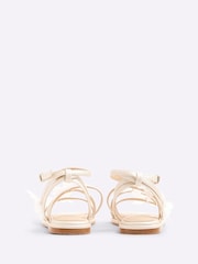 River Island Cream Girls Butterfly Sandals - Image 2 of 4