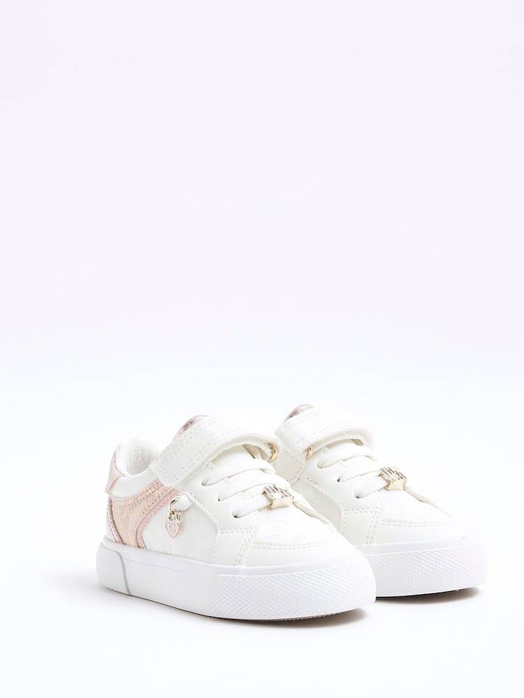 River Island White Girls Mono Trainers - Image 1 of 5