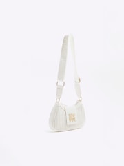 River Island White Girls Raffia Scoop Cross-Body Bag - Image 3 of 5
