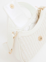 River Island White Girls Raffia Scoop Cross-Body Bag - Image 5 of 5
