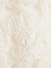 River Island Cream Girls 3D Flower Shift Dress - Image 5 of 5