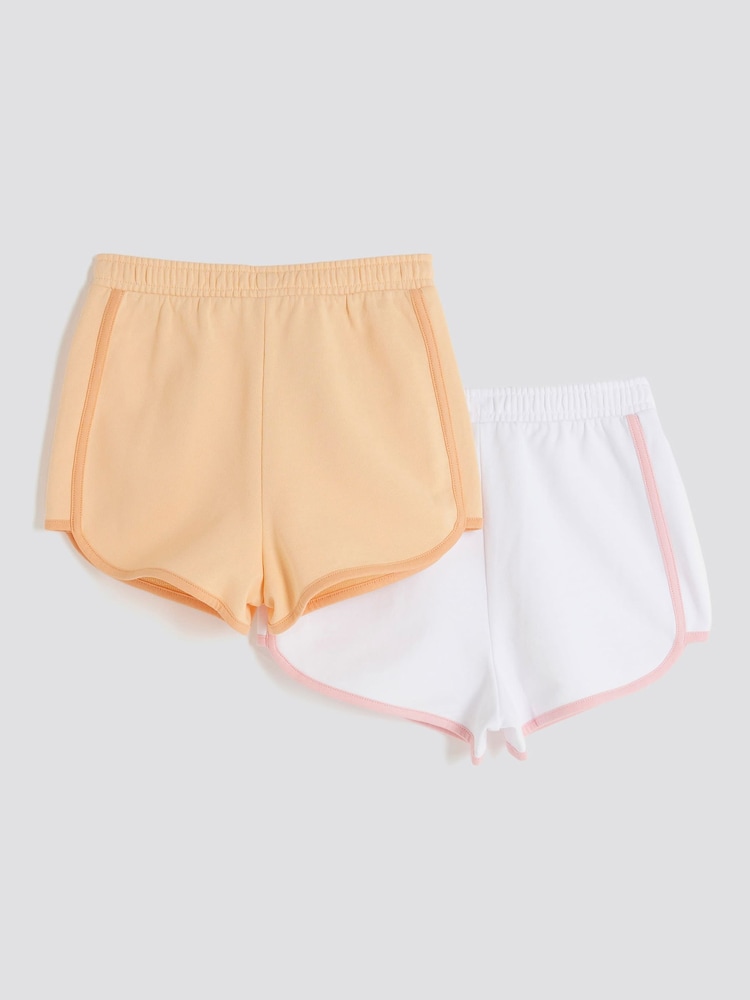 River Island Pink Girls Runner Shorts 2 Pack - Image 2 of 4