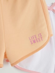 River Island Pink Girls Runner Shorts 2 Pack - Image 3 of 4