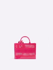River Island Pink Girls Jelly Tote Bag - Image 3 of 5
