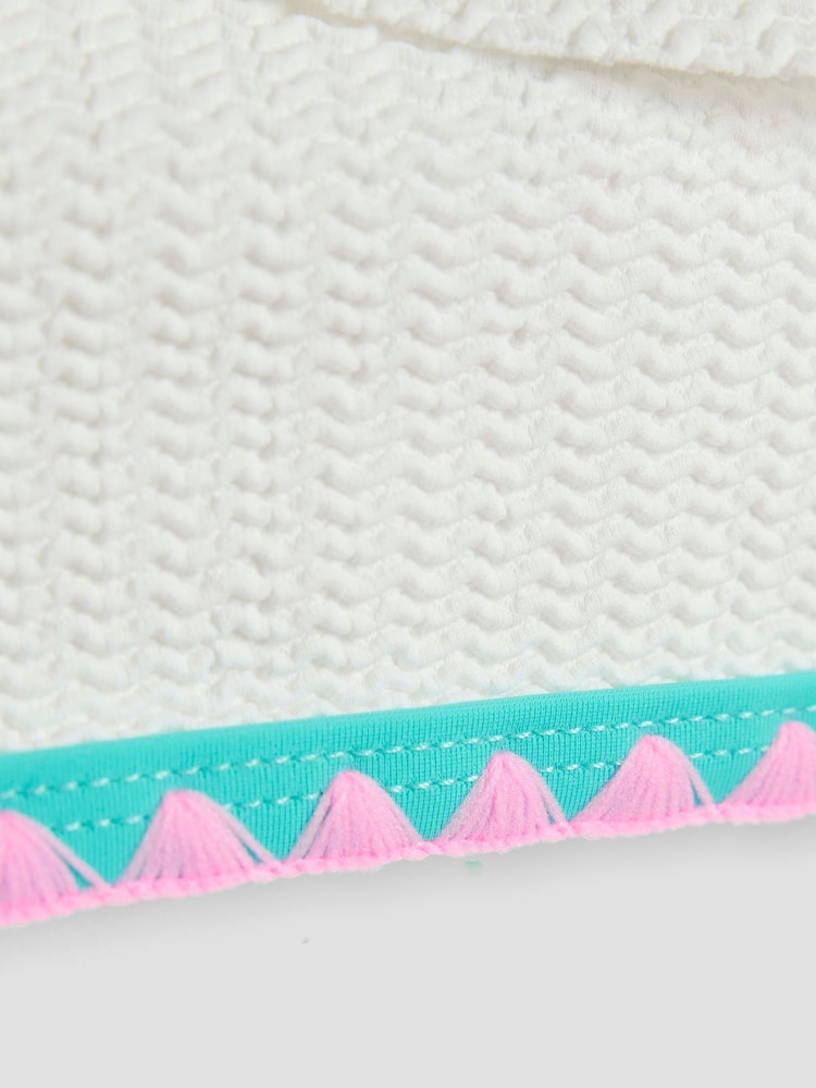 River Island White Girls Frilled Whipstitch Bikini - Image 4 of 5