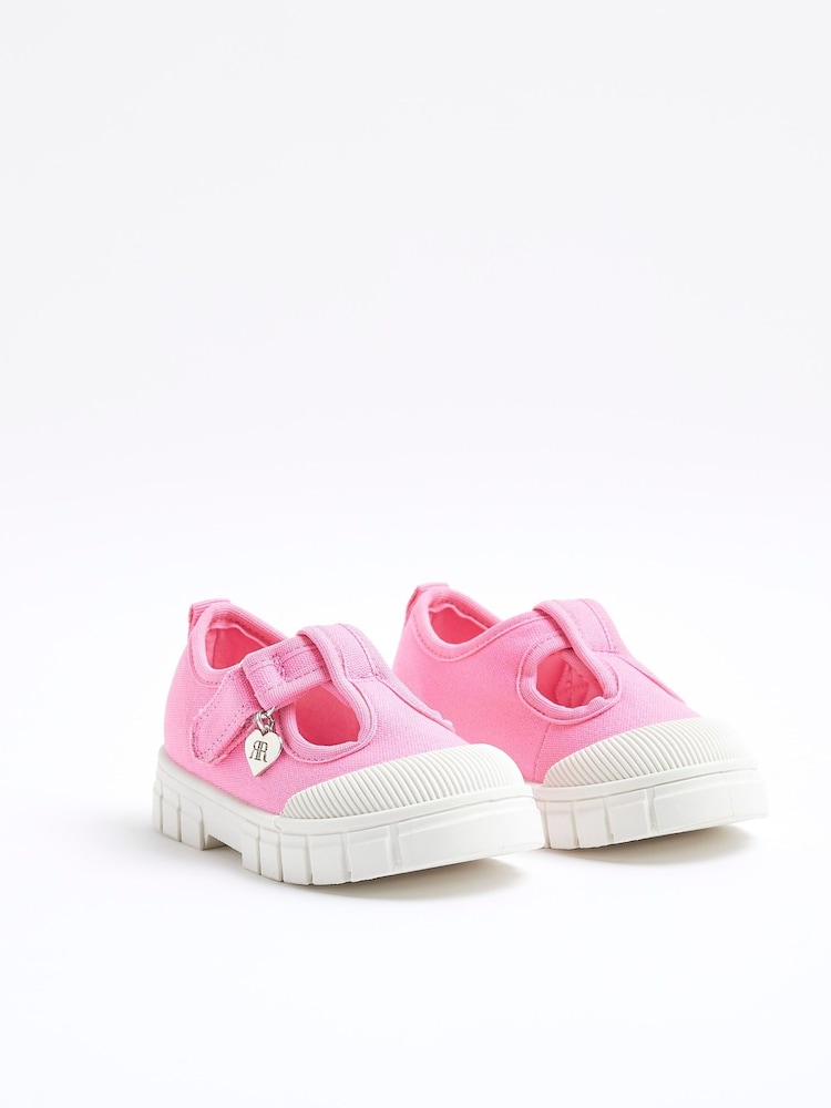 River Island Pink Girls Mary Jane Shoes - Image 1 of 5