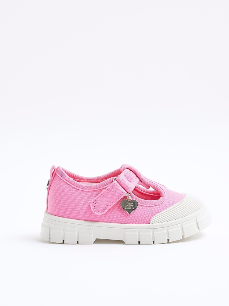 River Island Pink Girls Mary Jane Shoes - Image 2 of 5