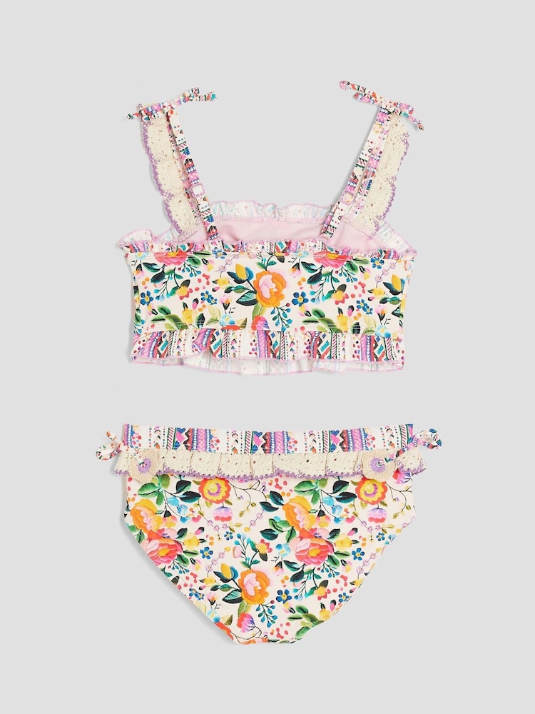 River Island Cream Girls Crochet Bikini - Image 2 of 5 River Island Cream Girls Crochet Bikini - Image 2 of 5