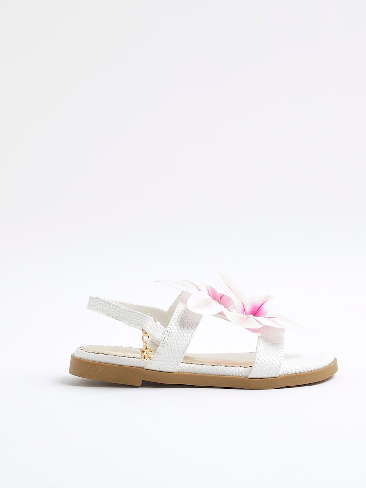 أبيض - صندل مزيّن بزهرة الأوركيد من River Island - صورة 1 من 5 أبيض - صندل مزيّن بزهرة الأوركيد من River Island - صورة 1 من 5