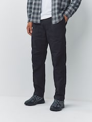 Navy Regular Fit Authentic Cotton Rich Stretch Trousers - Image 1 of 9
