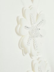 River Island White 3D Flower Cardigan - Image 4 of 4