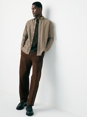 Brown Relaxed Fit Authentic Cotton Rich Stretch Trousers - Image 2 of 10