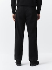 Black Relaxed Fit Authentic Cotton Rich Stretch Trousers - Image 5 of 9