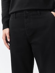 Black Relaxed Fit Authentic Cotton Rich Stretch Trousers - Image 6 of 9
