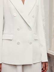 Mint Velvet White Ivory Tux Blazer - Image 4 of 8