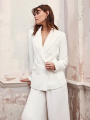 Mint Velvet White Ivory Tux Blazer - Image 5 of 8