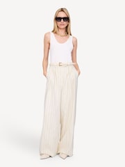 ANINE BING Cream Lou Trousers - Image 1 of 5