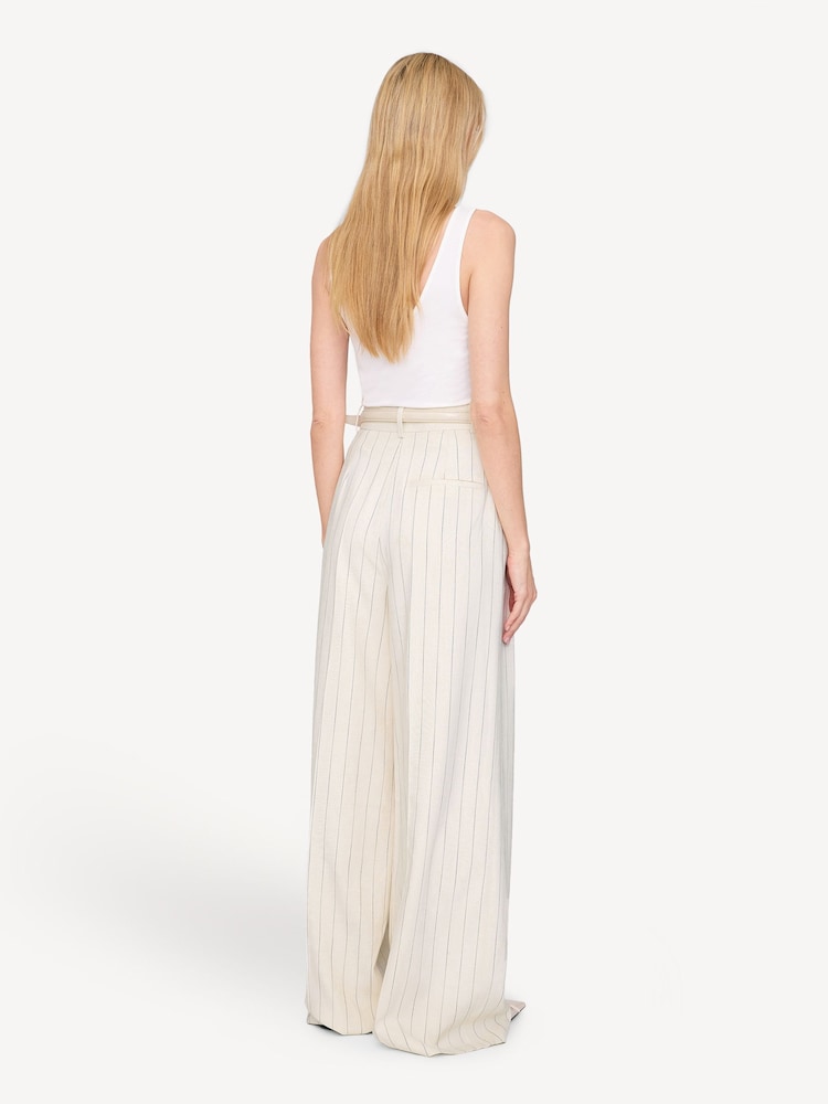 ANINE BING Cream Lou Trousers - Image 2 of 5